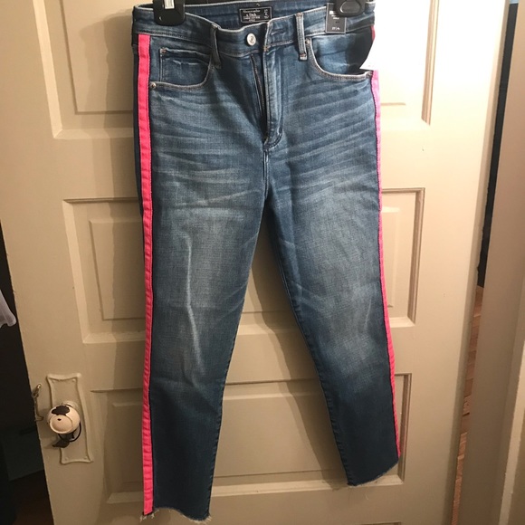 abercrombie striped jeans Off 78% - www 